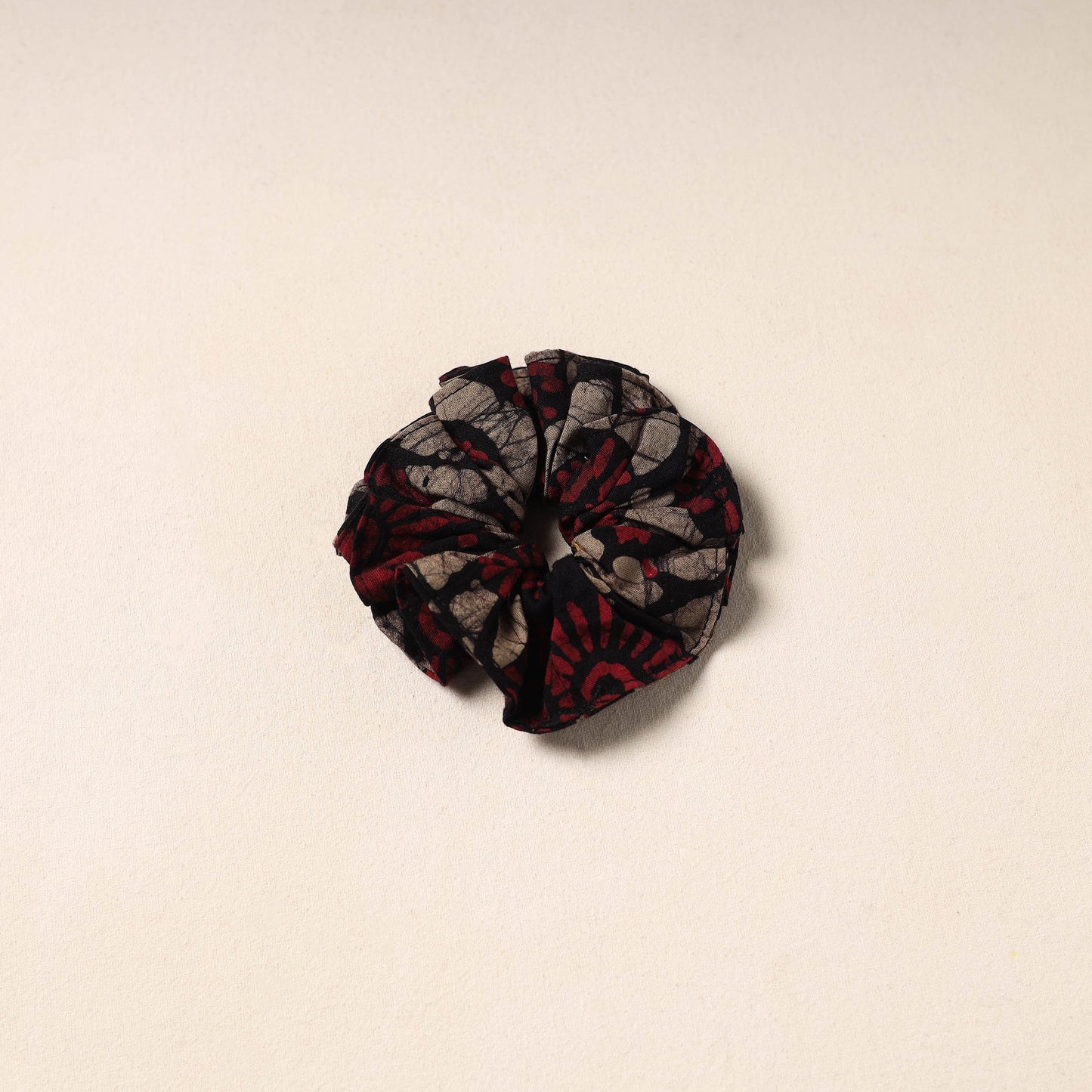 Black Handmade Cotton Elastic Rubber Band/Scrunchie