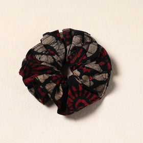 Black Handmade Cotton Elastic Rubber Band/Scrunchie