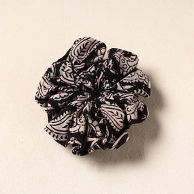 Black Handmade Cotton Elastic Rubber Band/Scrunchie