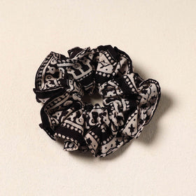 Black Handmade Cotton Elastic Rubber Band/Scrunchie