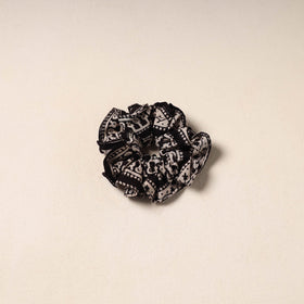 Black Handmade Cotton Elastic Rubber Band/Scrunchie