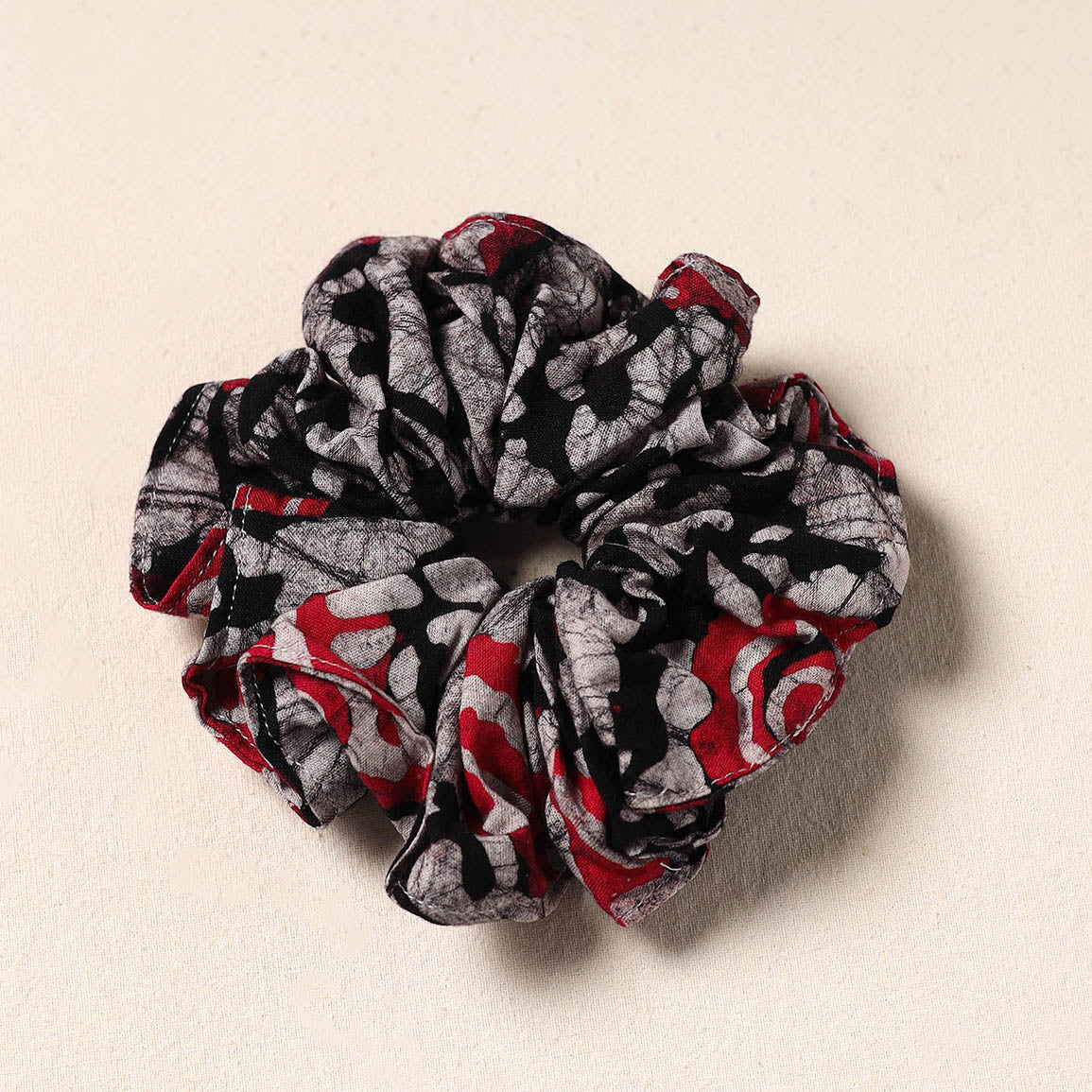 Black Handmade Cotton Elastic Rubber Band/Scrunchie