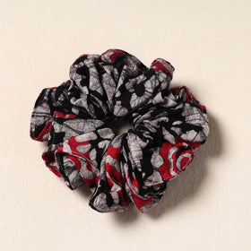 Black Handmade Cotton Elastic Rubber Band/Scrunchie