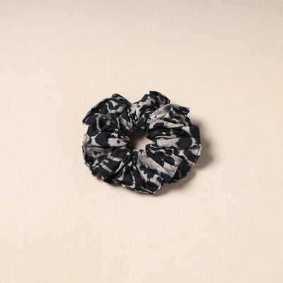 Black Handmade Cotton Elastic Rubber Band/Scrunchie