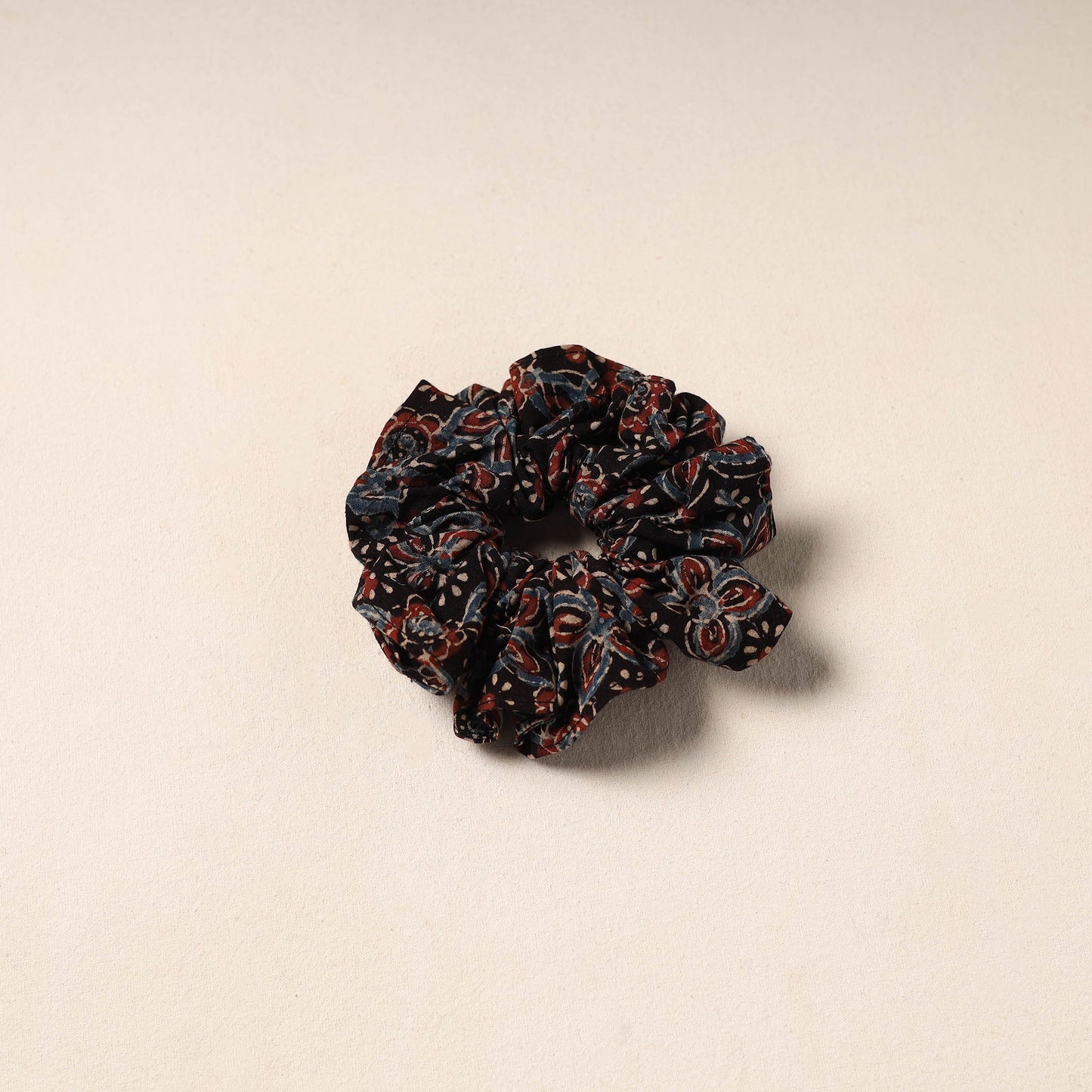 Black Handmade Cotton Elastic Rubber Band/Scrunchie