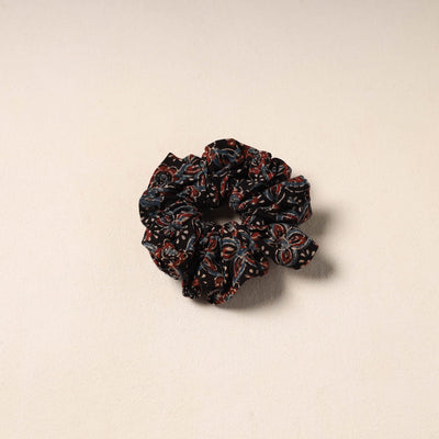 Black Handmade Cotton Elastic Rubber Band/Scrunchie