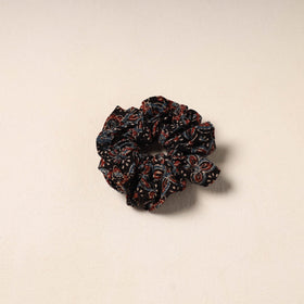 Black Handmade Cotton Elastic Rubber Band/Scrunchie