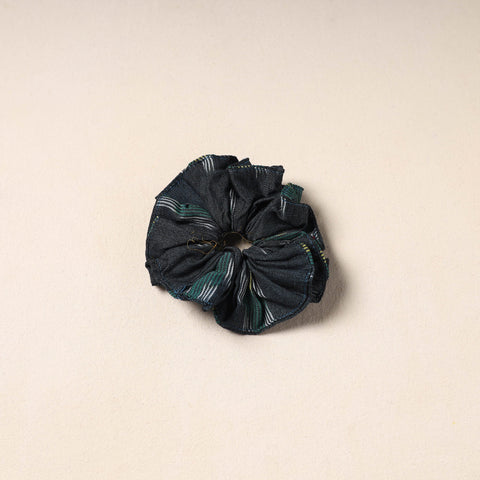 Black Handmade Cotton Elastic Rubber Band/Scrunchie