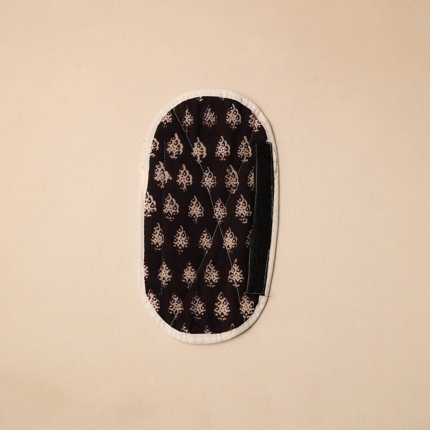 Buy Black Handmade Cotton Fridge Handle Cover