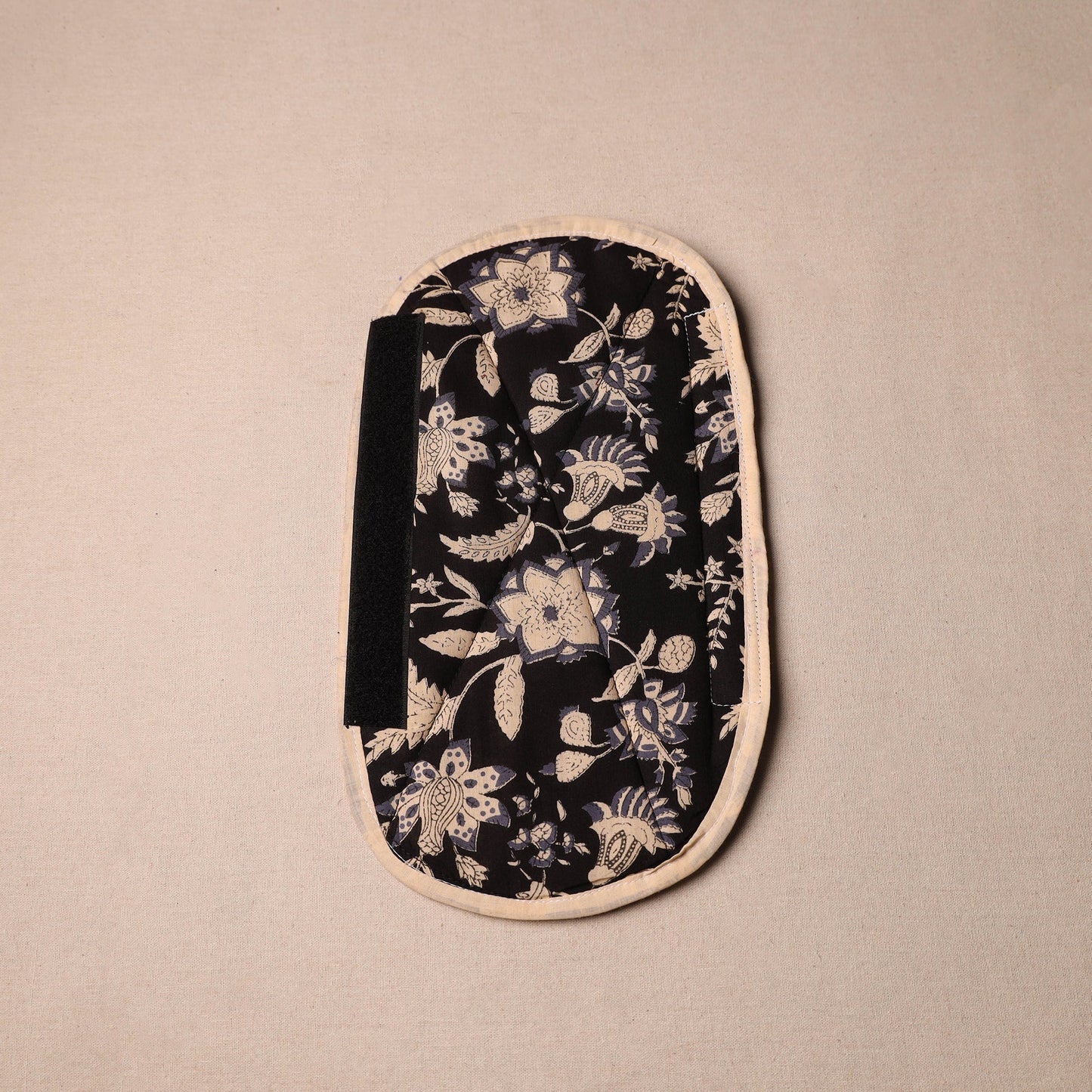 Black - handmade cotton fridge handle cover 05 - handcrafted