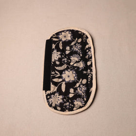 Black - handmade cotton fridge handle cover 05 - handcrafted