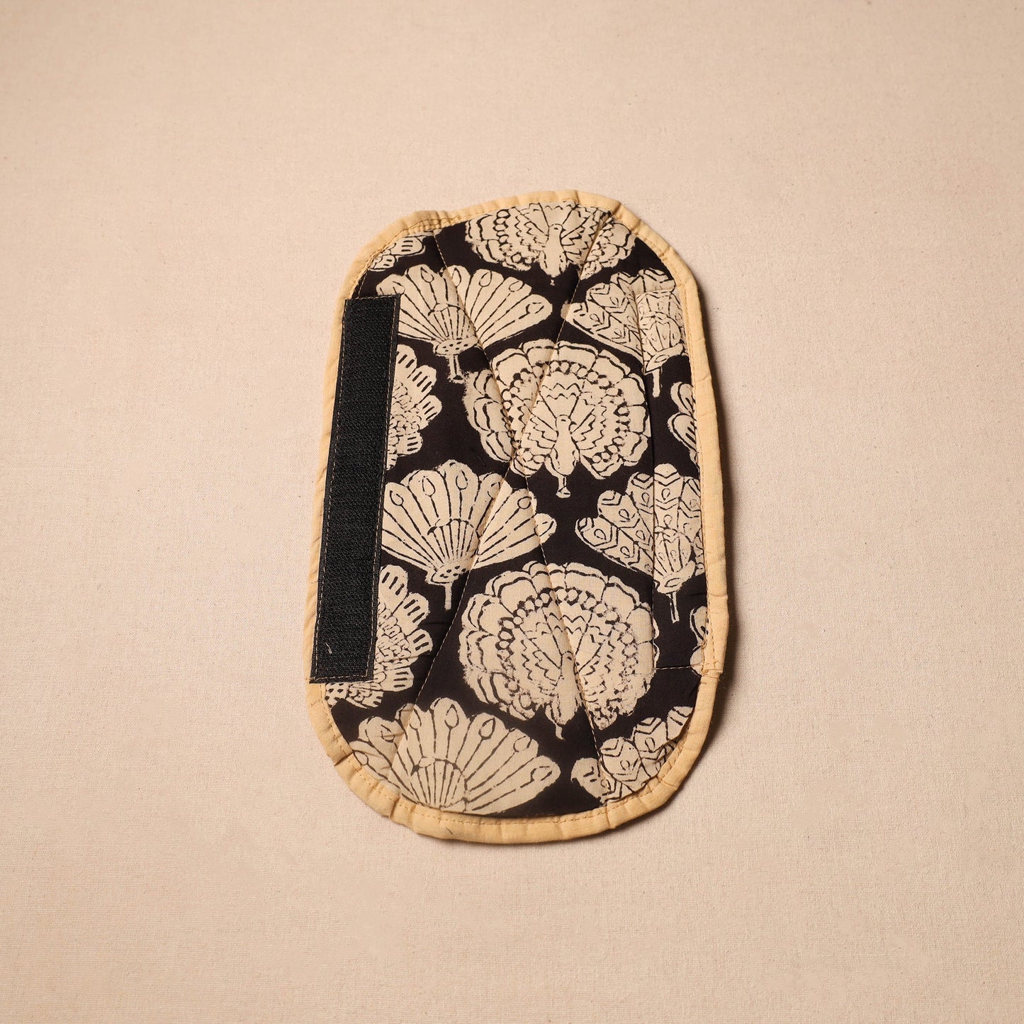 Buy Black Handmade Cotton Fridge Handle Cover