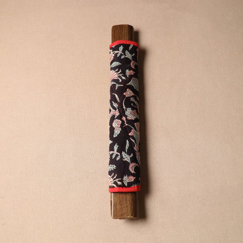 Black - handmade cotton fridge handle cover 38 - handcrafted