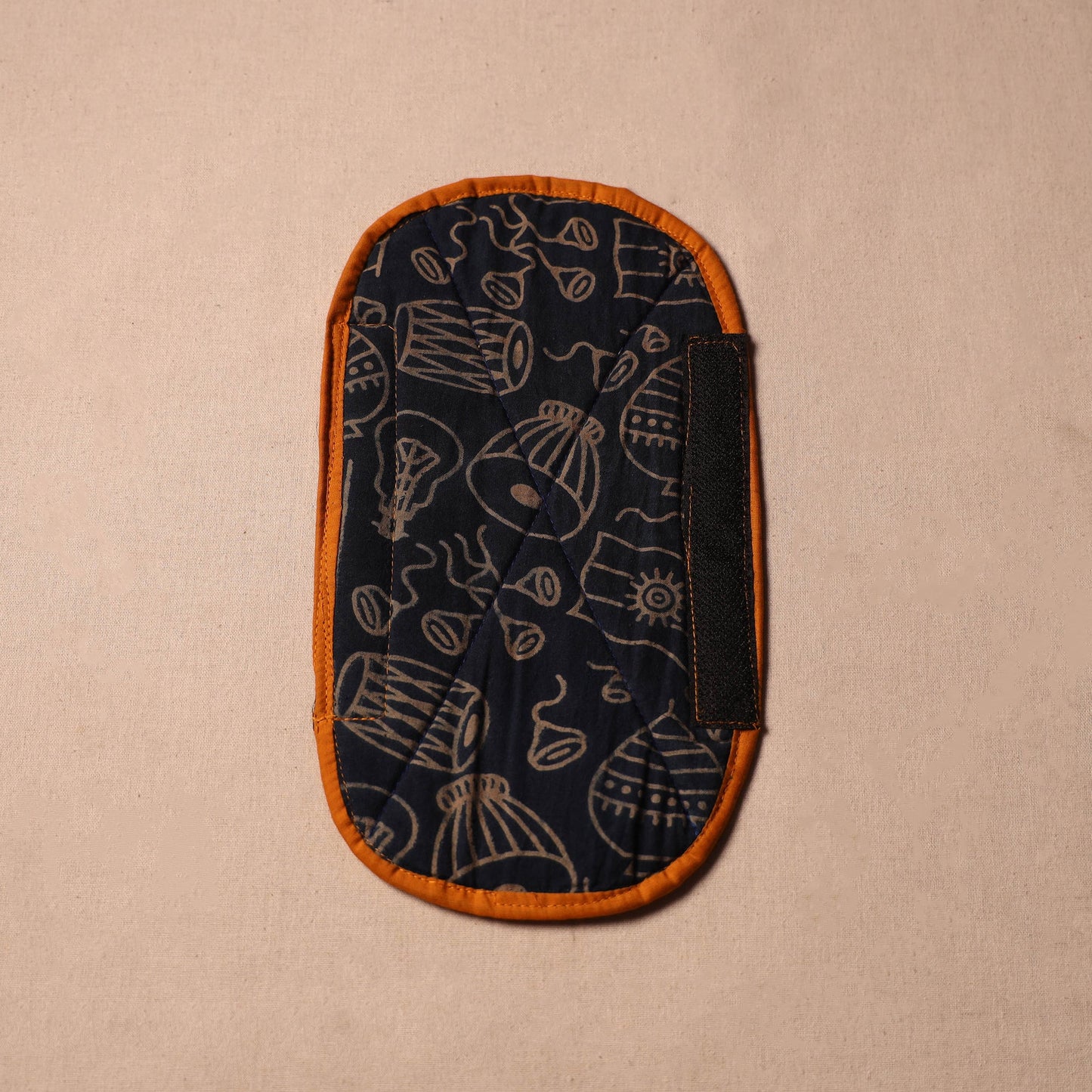 Buy Handmade Cotton Black Fridge Handle Cover 51