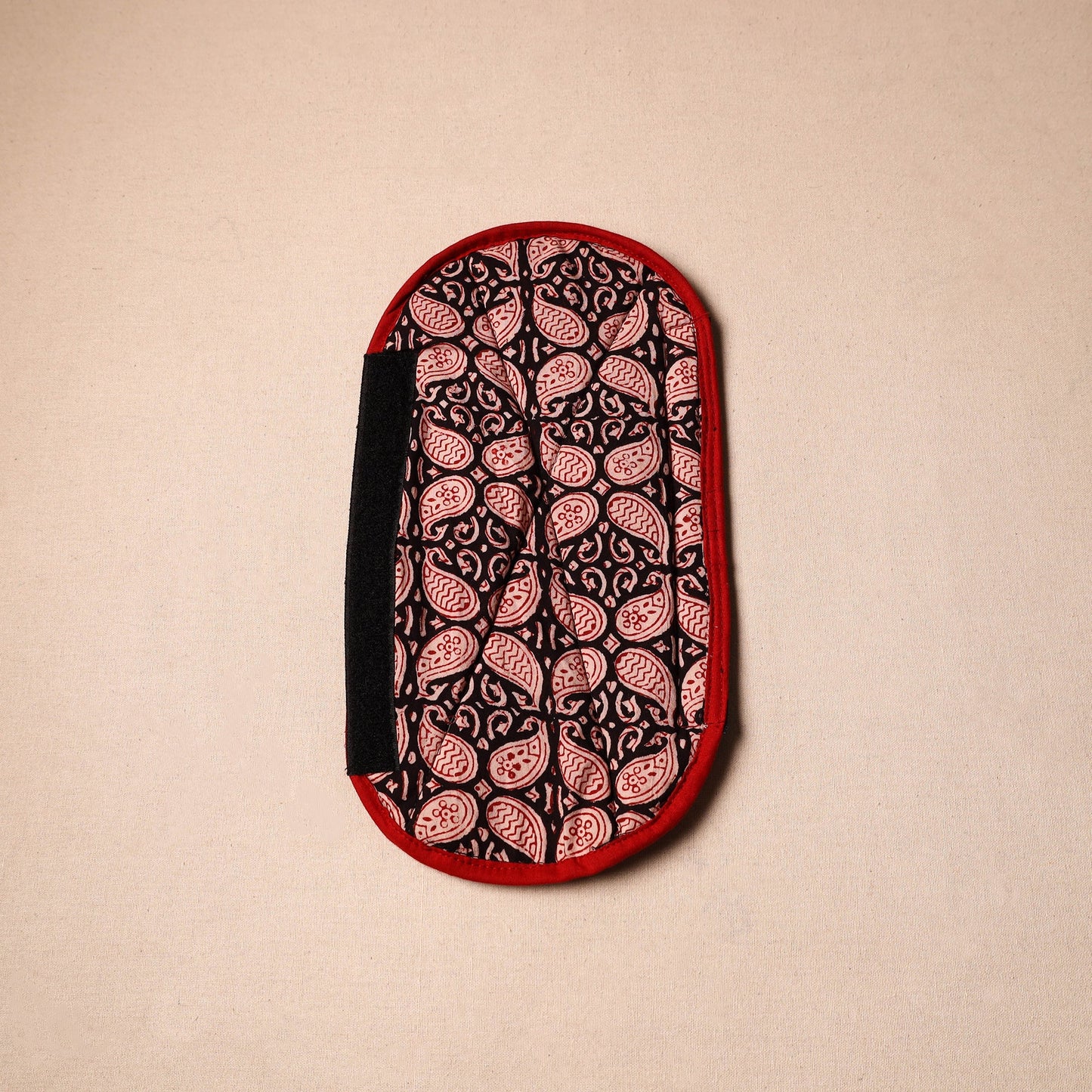 Buy Black Handmade Cotton Fridge Handle Cover