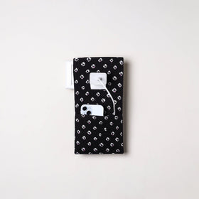 Black Handmade Cotton Mobile Charging Holder