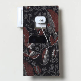 Black Handmade Cotton Mobile Charging Holder