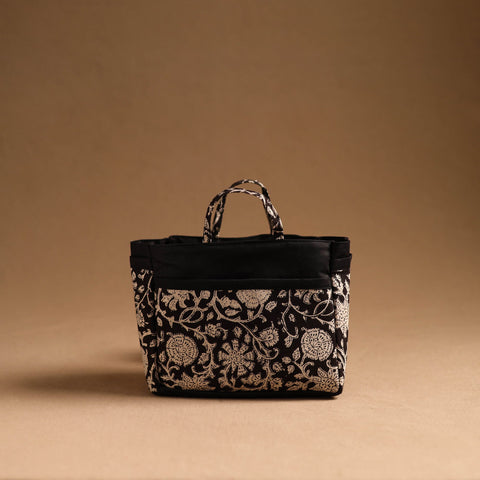  Black Handmade Cotton Multipurpose Cosmetic/Toiletry Bag