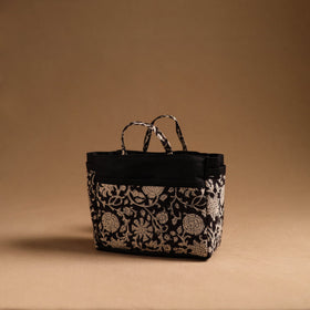  Black Handmade Cotton Multipurpose Cosmetic/Toiletry Bag