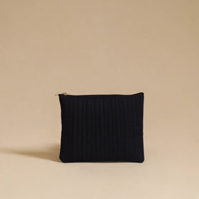 Black - handmade cotton multipurpose utility pouch (set