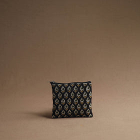 Black - handmade cotton multipurpose utility pouches (set