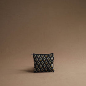 Black - handmade cotton multipurpose utility pouches (set