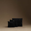 Black - handmade cotton multipurpose utility pouches (set
