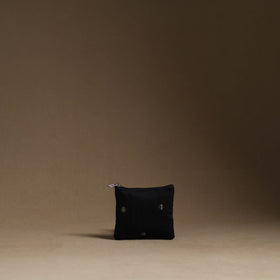 Black - handmade cotton multipurpose utility pouches (set