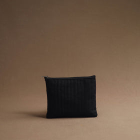 Black - handmade cotton multipurpose utility pouches (set