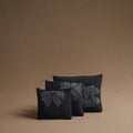 Black - handmade cotton multipurpose utility pouches (set