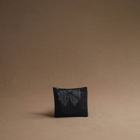 Black - handmade cotton multipurpose utility pouches (set