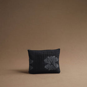 Black - handmade cotton multipurpose utility pouches (set