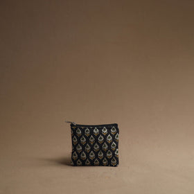 Black - handmade cotton multipurpose utility pouches (set