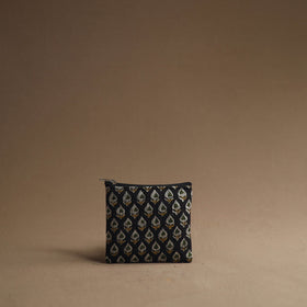 Black - handmade cotton multipurpose utility pouches (set