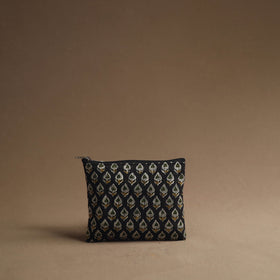 Black - handmade cotton multipurpose utility pouches (set