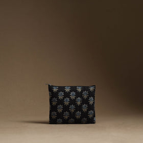 Black - handmade cotton multipurpose utility pouches (set