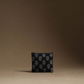 Black - handmade cotton multipurpose utility pouches (set