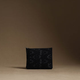 Black Handmade Cotton Multipurpose Utility Pouches (set of 3)