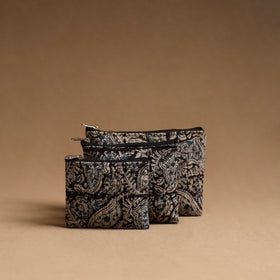 Black Handmade Cotton Multipurpose Utility Pouches (set of 3)