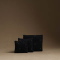 Black - handmade cotton multipurpose utility pouches (set