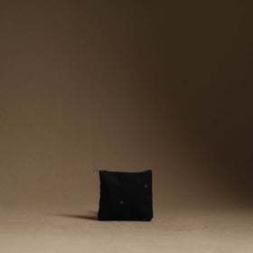 Black - handmade cotton multipurpose utility pouches (set