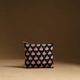 Black - handmade cotton multipurpose utility pouches (set