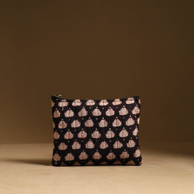 Black - handmade cotton multipurpose utility pouches (set