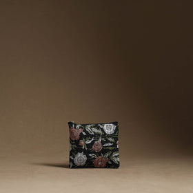 Black - handmade cotton multipurpose utility pouches (set