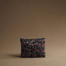 Black - handmade cotton multipurpose utility pouches (set