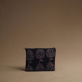 Black - handmade cotton multipurpose utility pouches (set