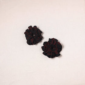 Black - handmade cotton rubber bands/scrunchies (set of 2)