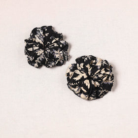 Black - handmade cotton rubber bands/scrunchies (set of 2)