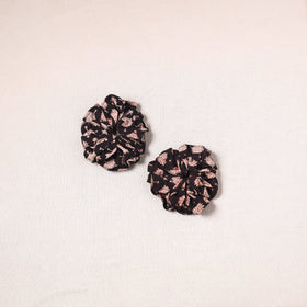 Black - handmade cotton rubber bands/scrunchies (set of 2)
