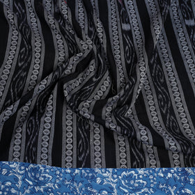 Black - handmade cotton sambalpuri ikat blouse piece 03